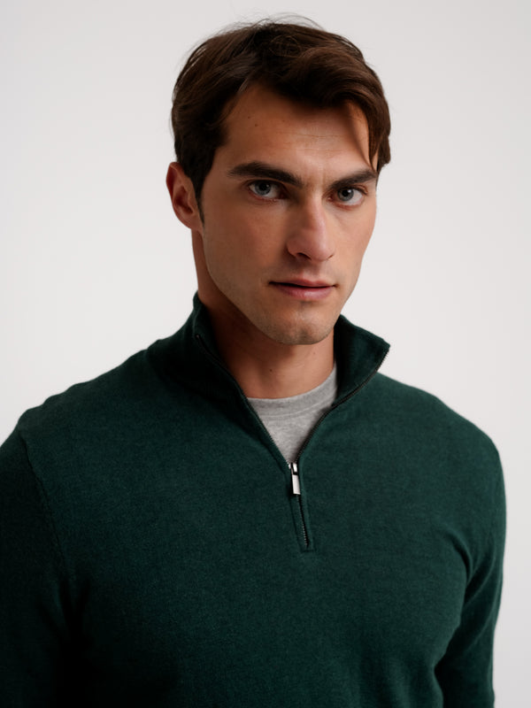 Regular fit green pullover