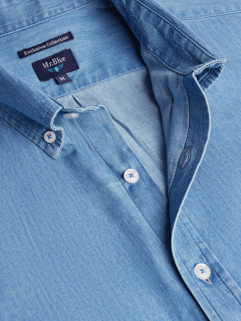 Regular Fit Denim Shirt Blue