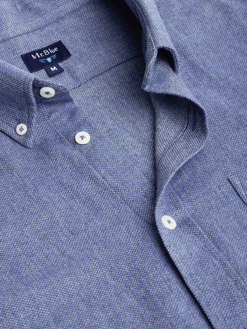 Regular Fit Shirt Dobby Blue