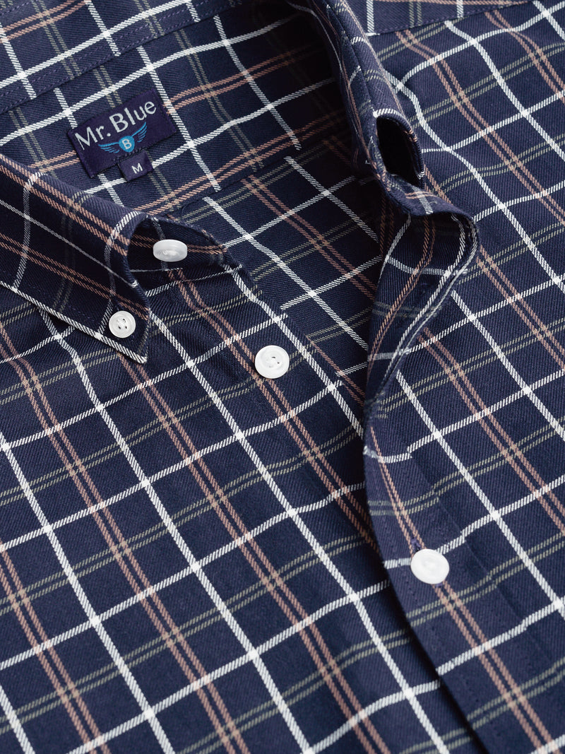 Regular Fit Twill Shirt Blue