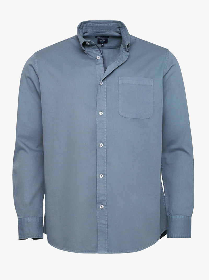 Regular Fit Structured Shirt Blue