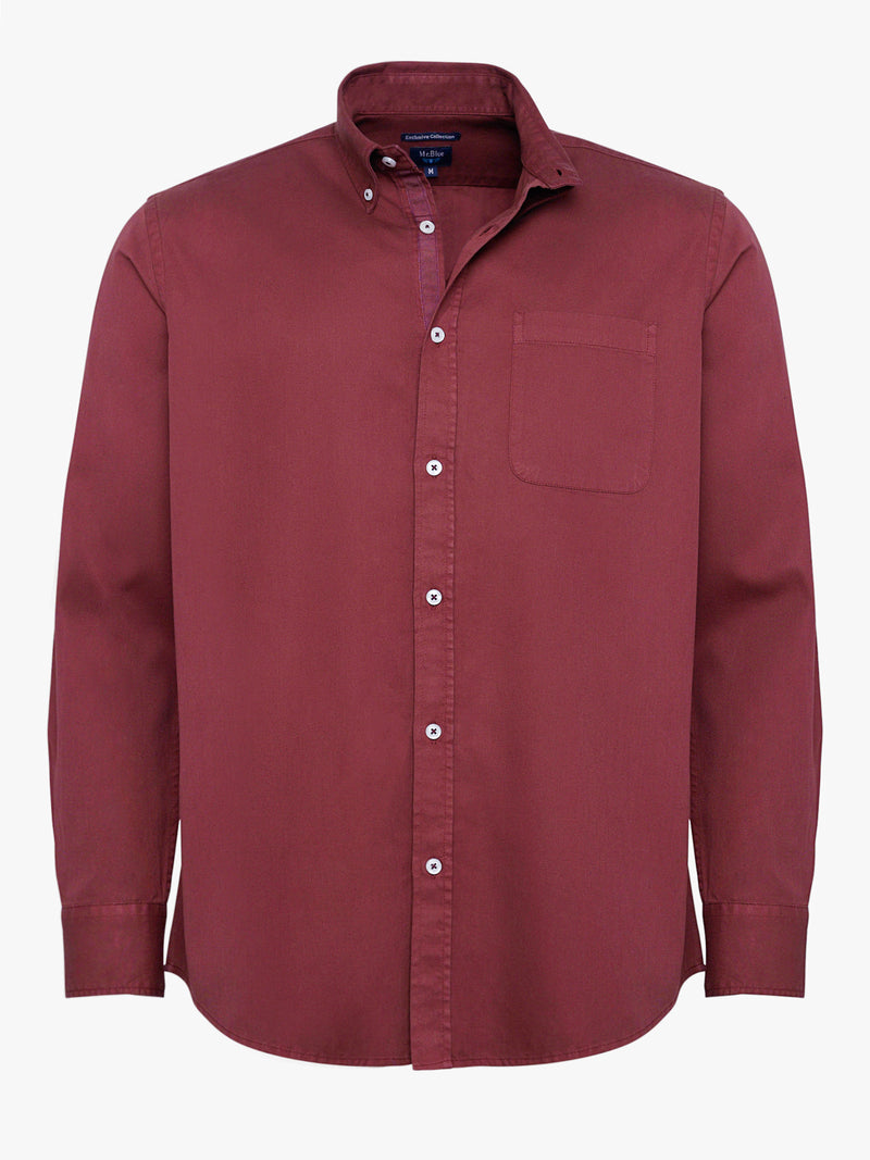 Regular Fit Structured Shirt Red