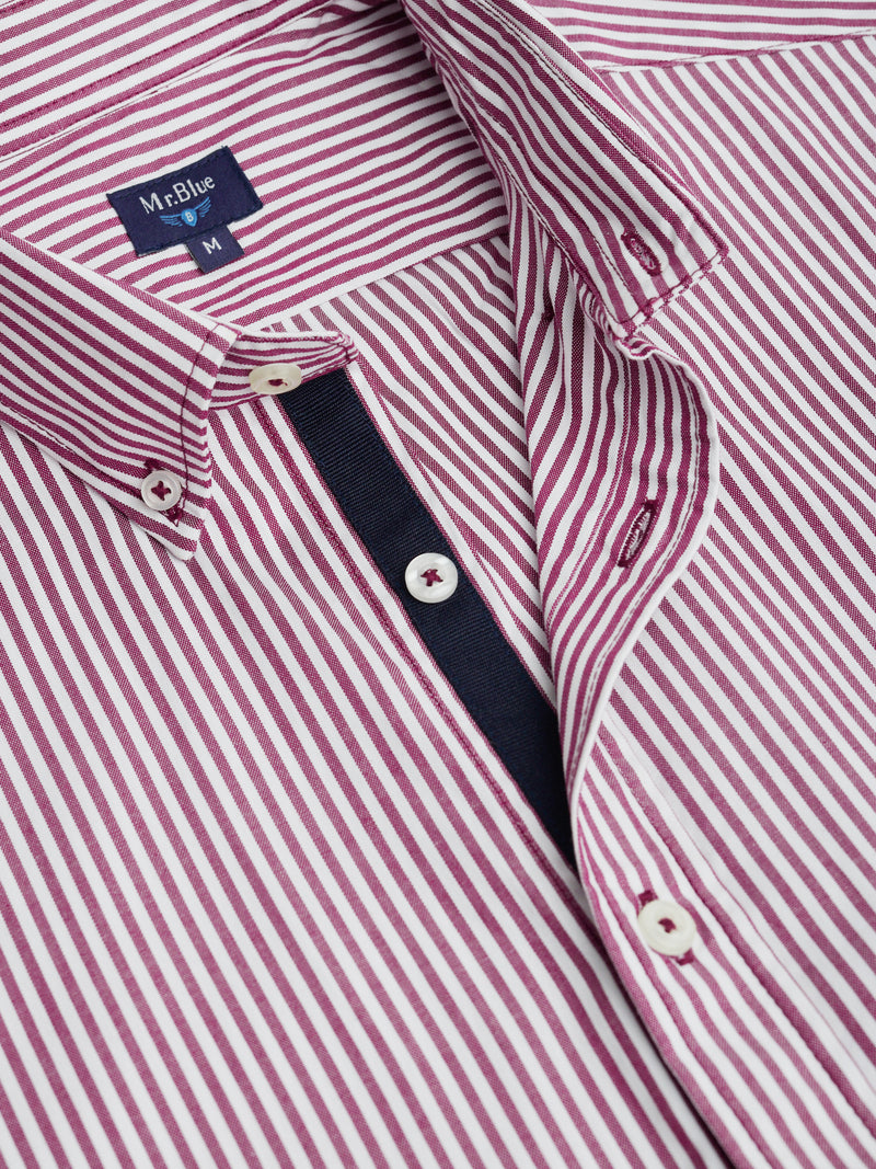 Camisa Regular Fit Oxford Roja