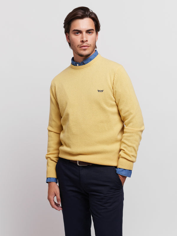 Pullover Regular Fit Amarelo Manga Comprida