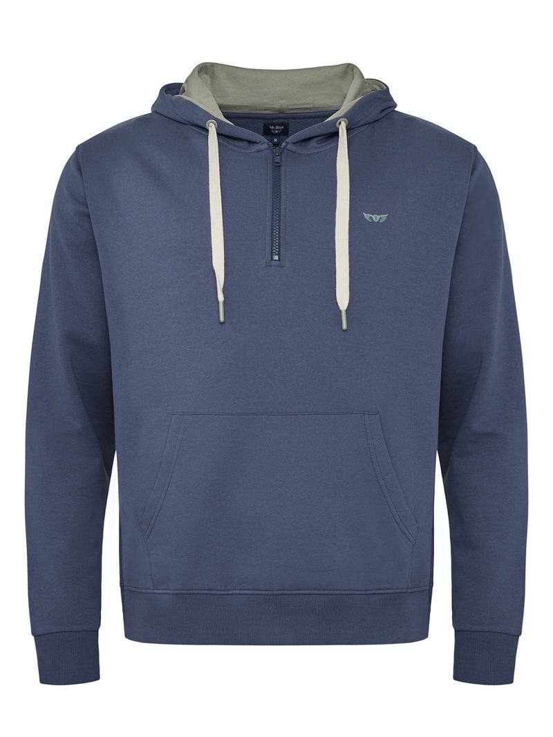 Blue Hoodie With Logo