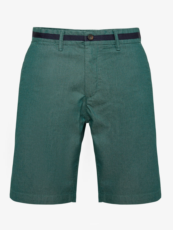 Regular fit green shorts