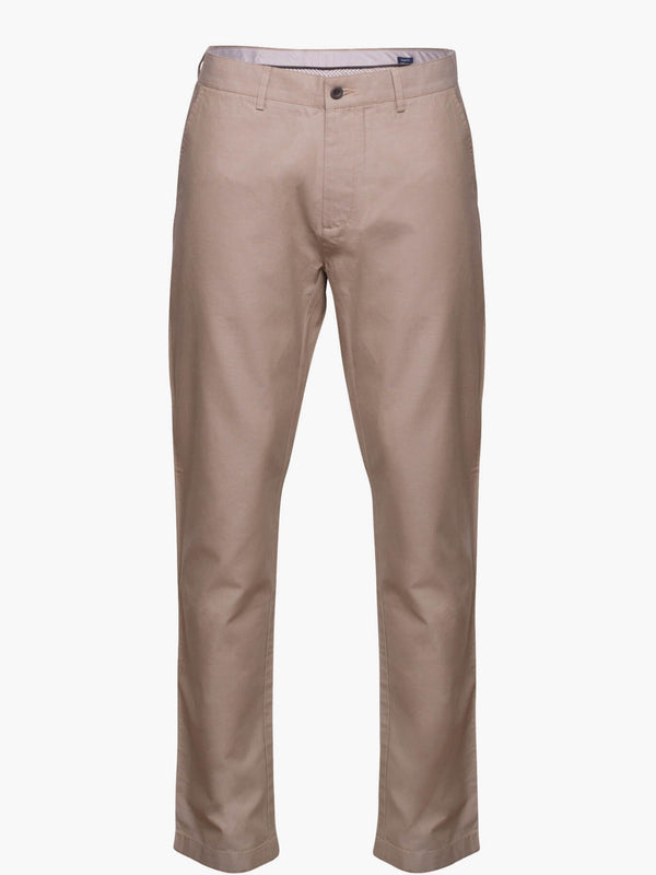 Chinos Oxford pants plain beige