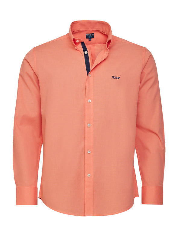 Regular fit oxford orange shirt
