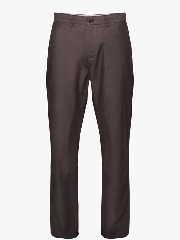 Oxford chinos pants plain medium brown