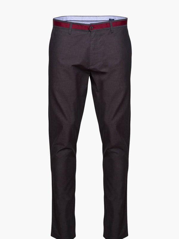 Chinos fil-a-fil pants plain gray