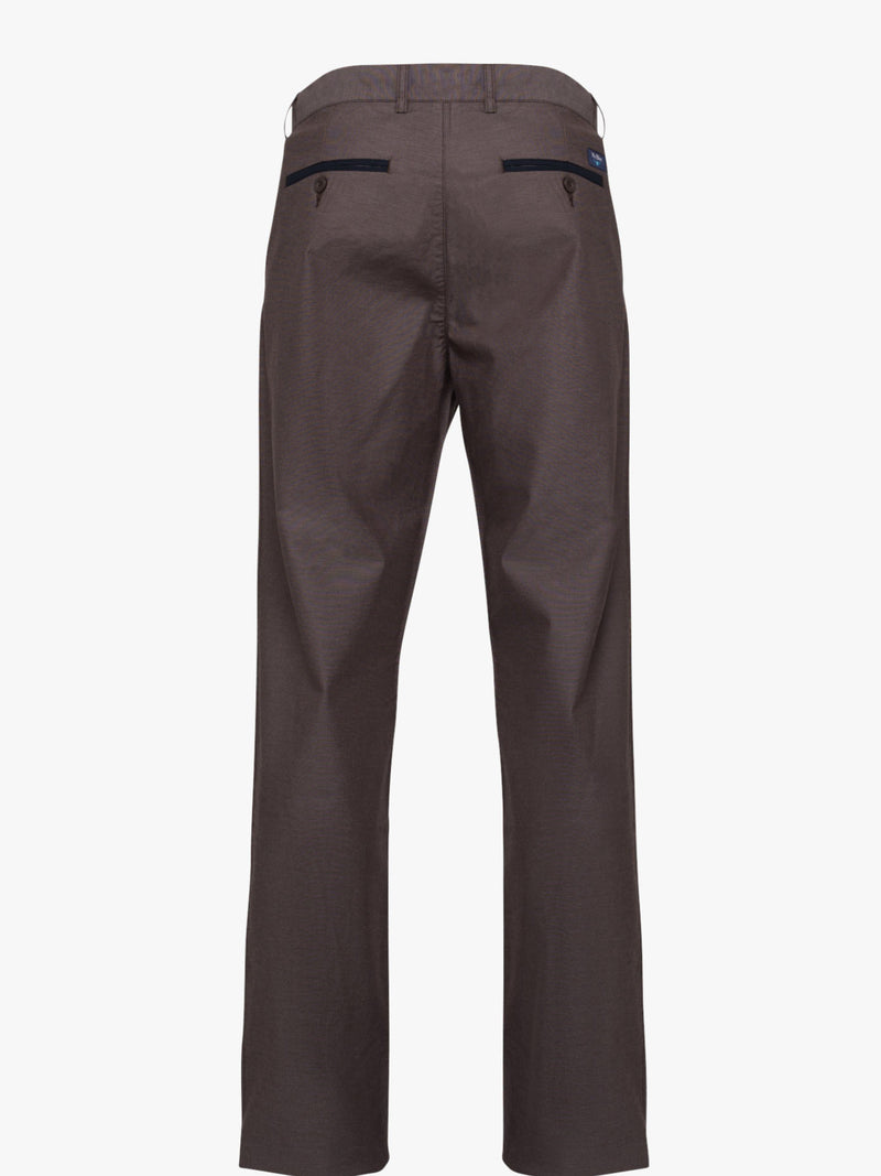 Oxford chinos pants plain medium brown