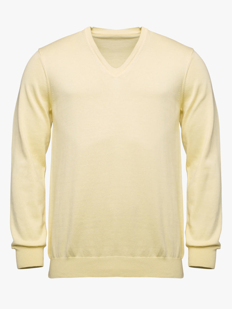 Yellow cotton jersey with a bateau neckline