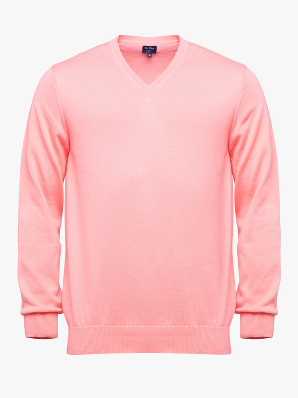 Pink cotton jersey with a bateau neckline