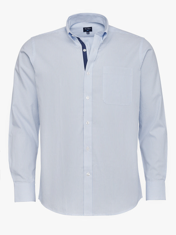 Camisa Regular Fit Oxford Azul