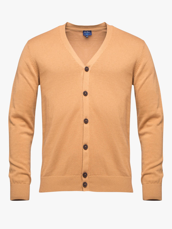 Cardigan camel com botões