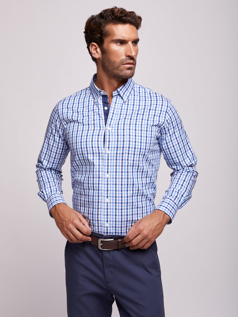 Regular Fit Blue Shirt