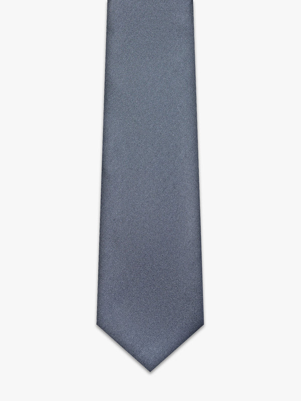 Grey silk tie