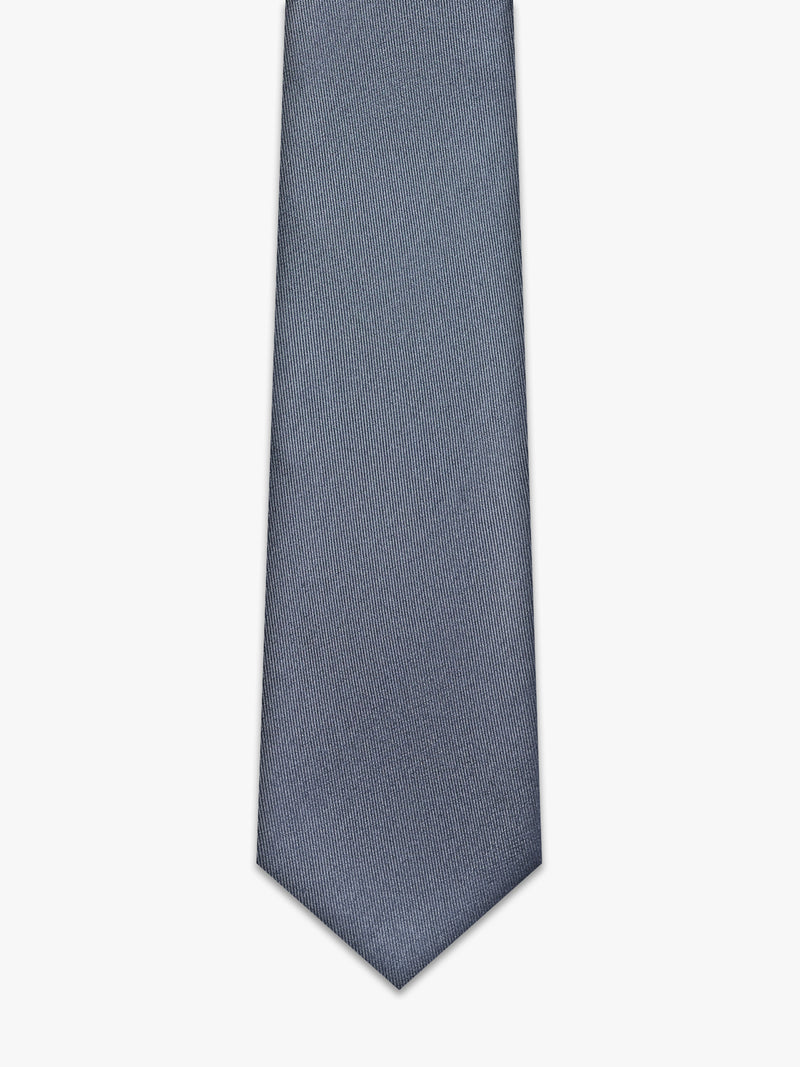 Grey silk tie