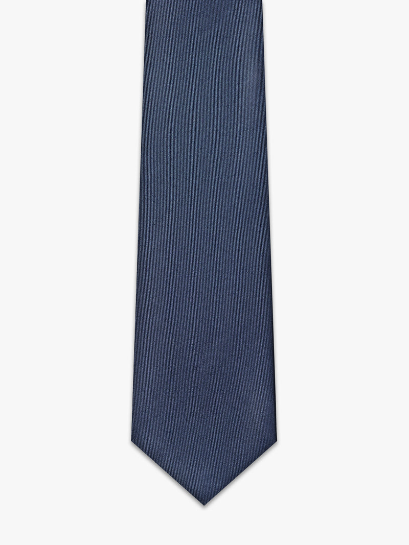 Blue silk tie