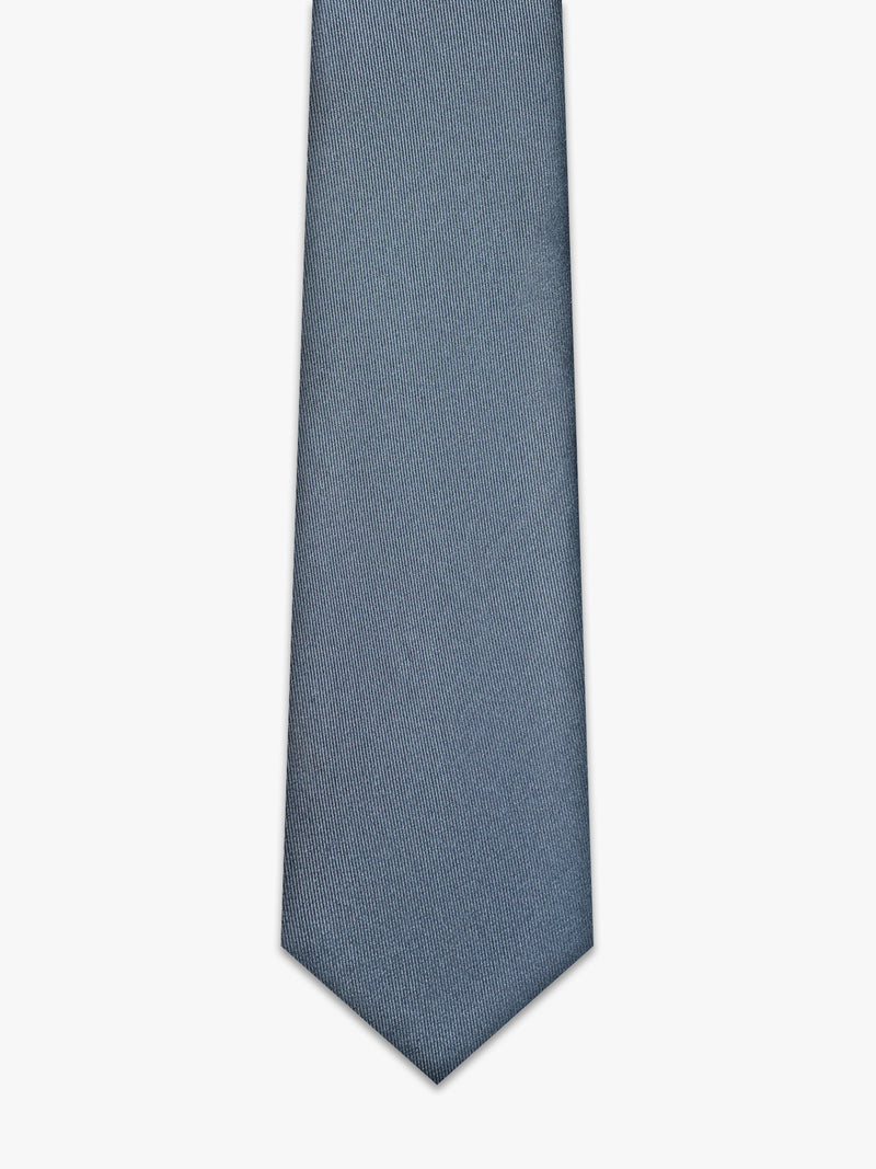 Blue silk tie