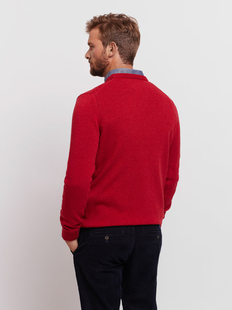 Pullover Regular Fit Vermelho Manga Comprida