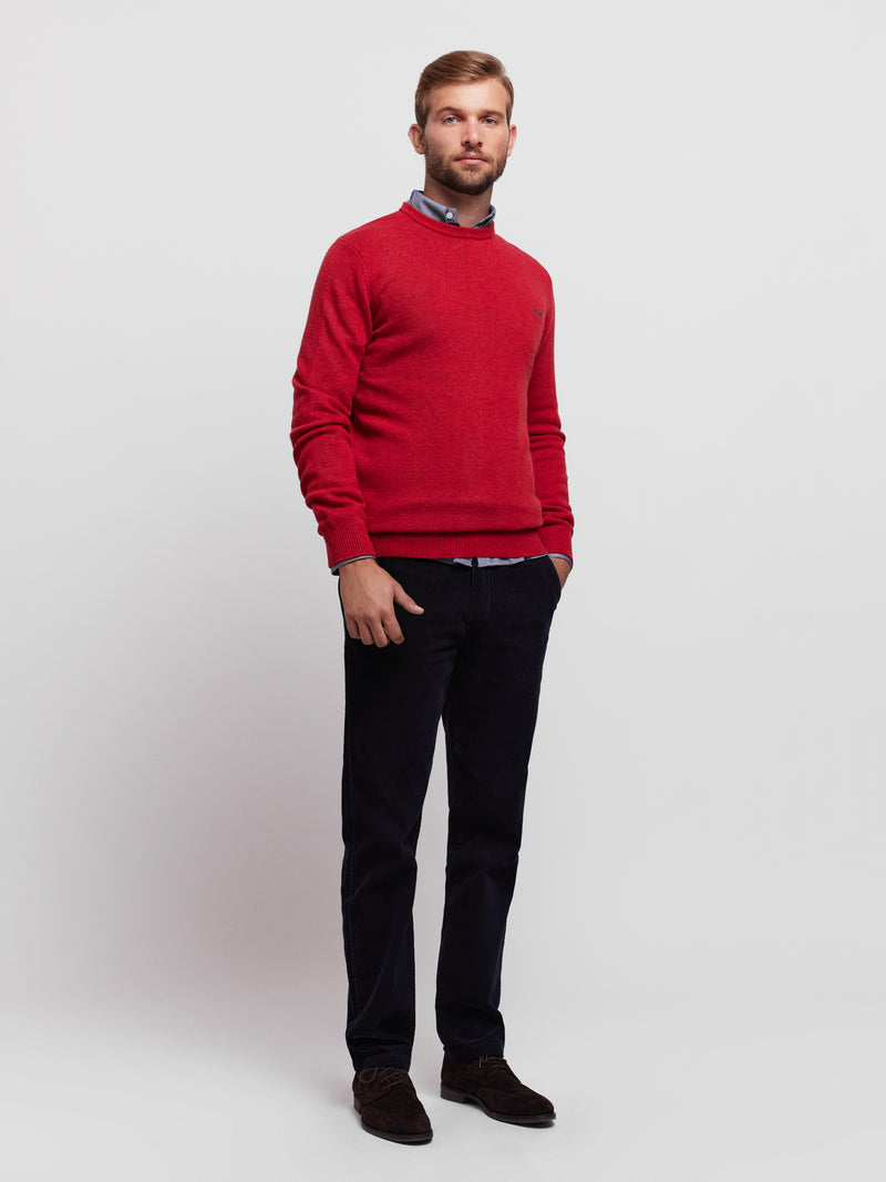 Pullover Regular Fit Vermelho Manga Comprida