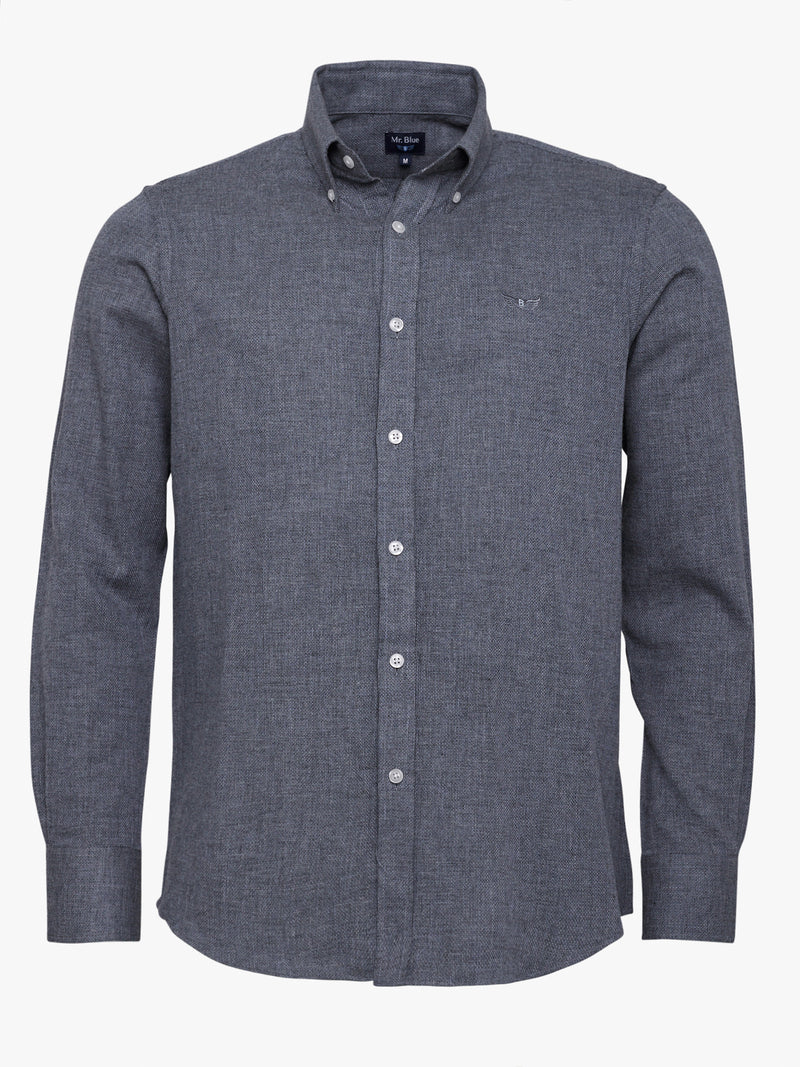 Regular Fit Shirt Dobby Blue