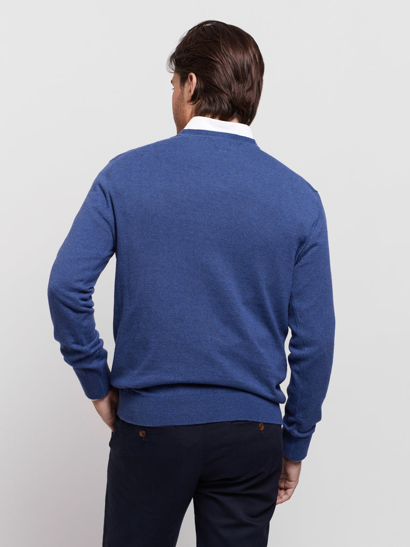 Pullover Regular Fit Blue Long Sleeve