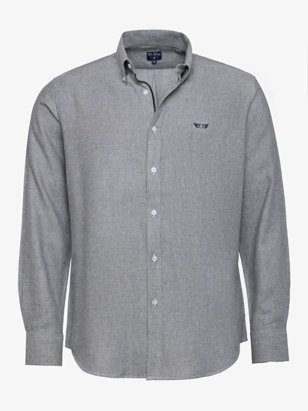 Regular Fit Dobby Grey Shirt