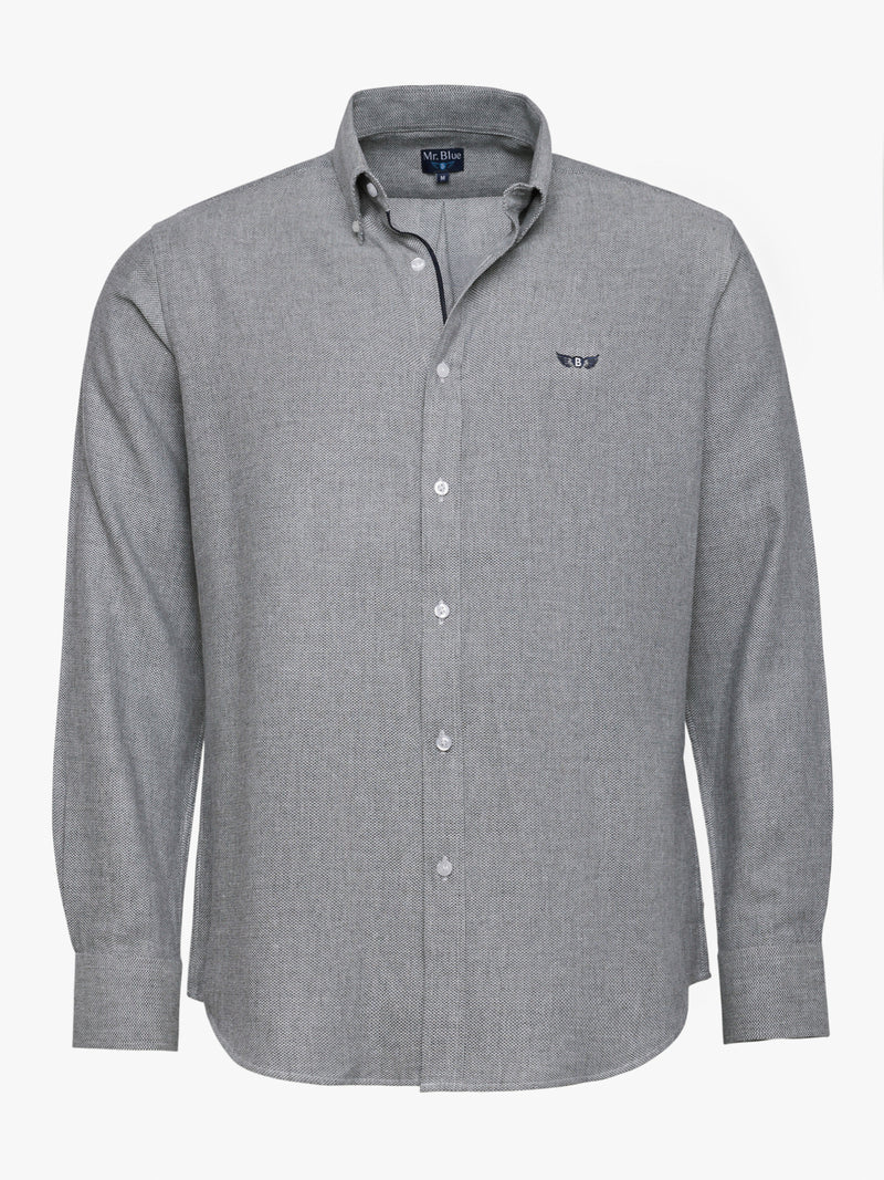 Regular Fit Dobby Grey Shirt