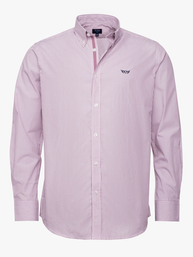 Camisa Regular Fit de popelina rosa