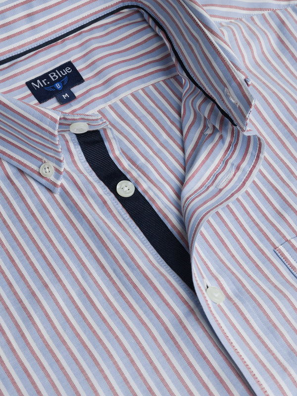 Camisa Regular Fit Oxford Azul