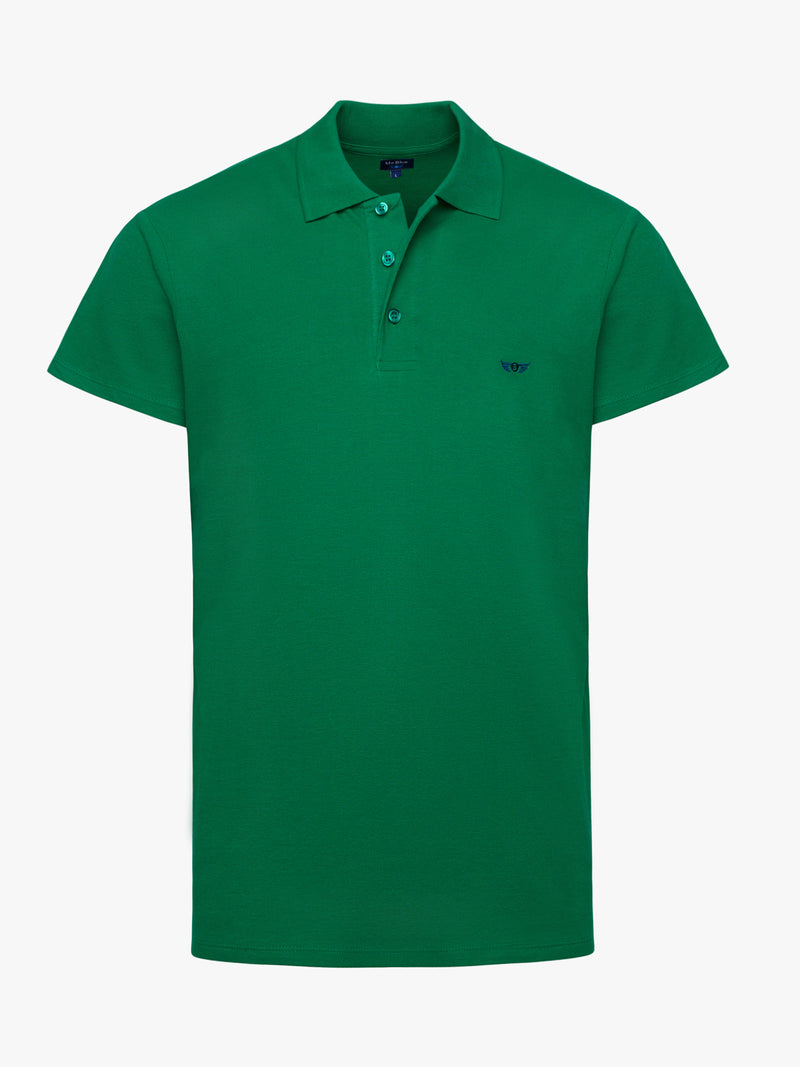 100% Green Cotton Piquet Polo