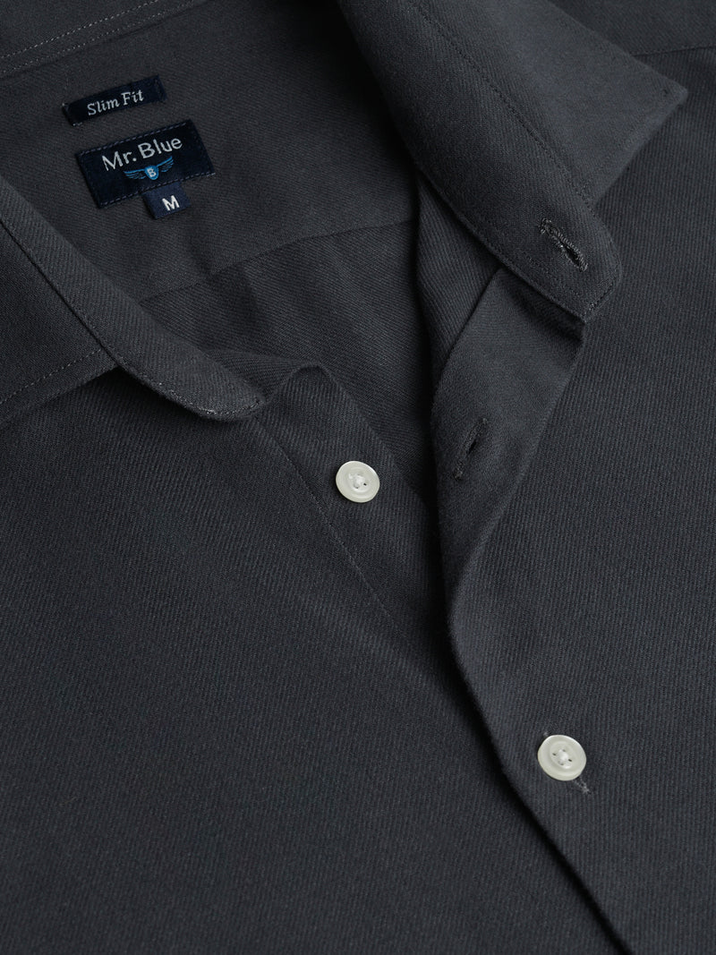 Slim Fit Twill Shirt Blue