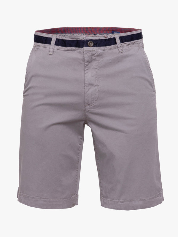 Twill Garment Dye Plain Olive Green Bermuda Shorts