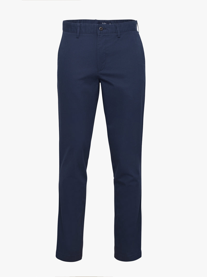 Blue Regular Fit Twill Chinos