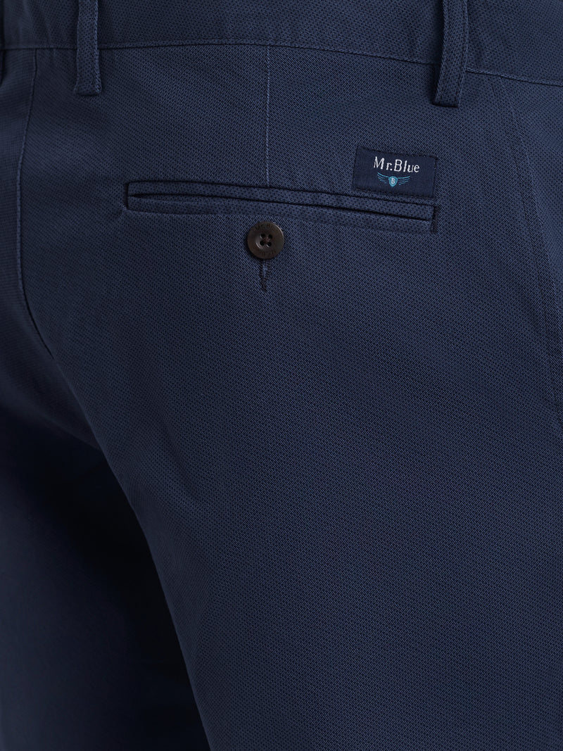 Blue Regular Fit Twill Chinos