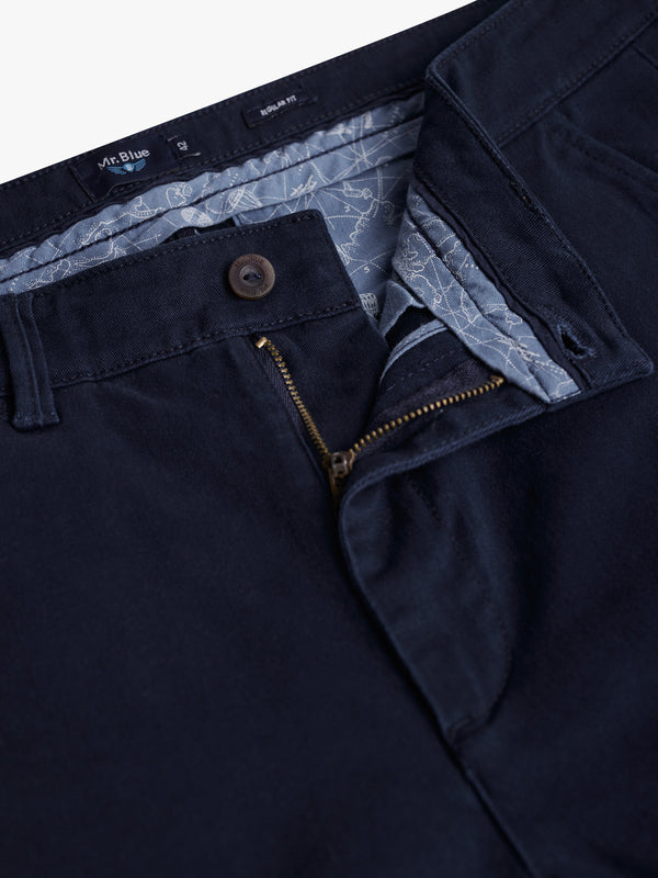 Blue Regular Fit Chinos