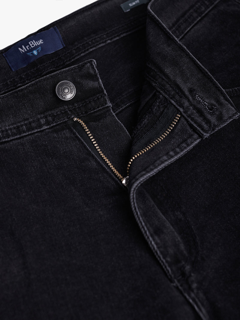 Calças Jeans Slim Fit Pretas