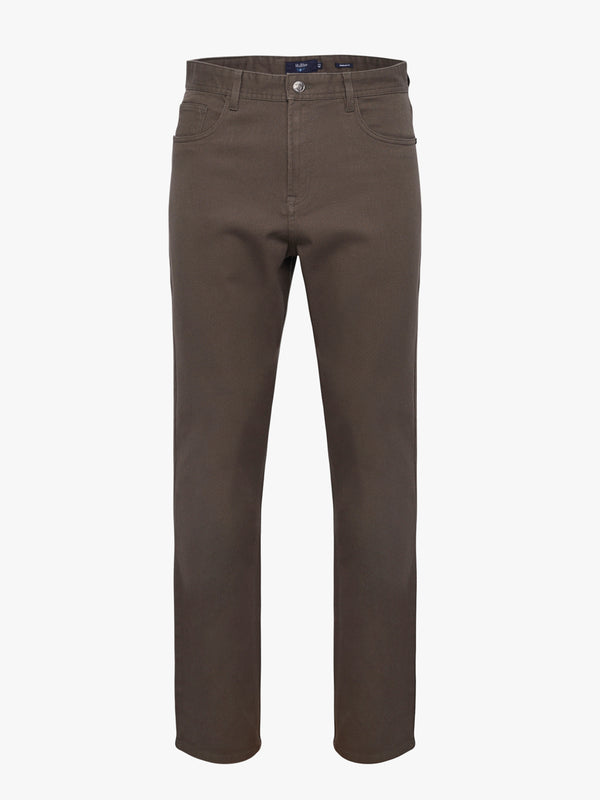 Regular Fit Twill Green Chinos