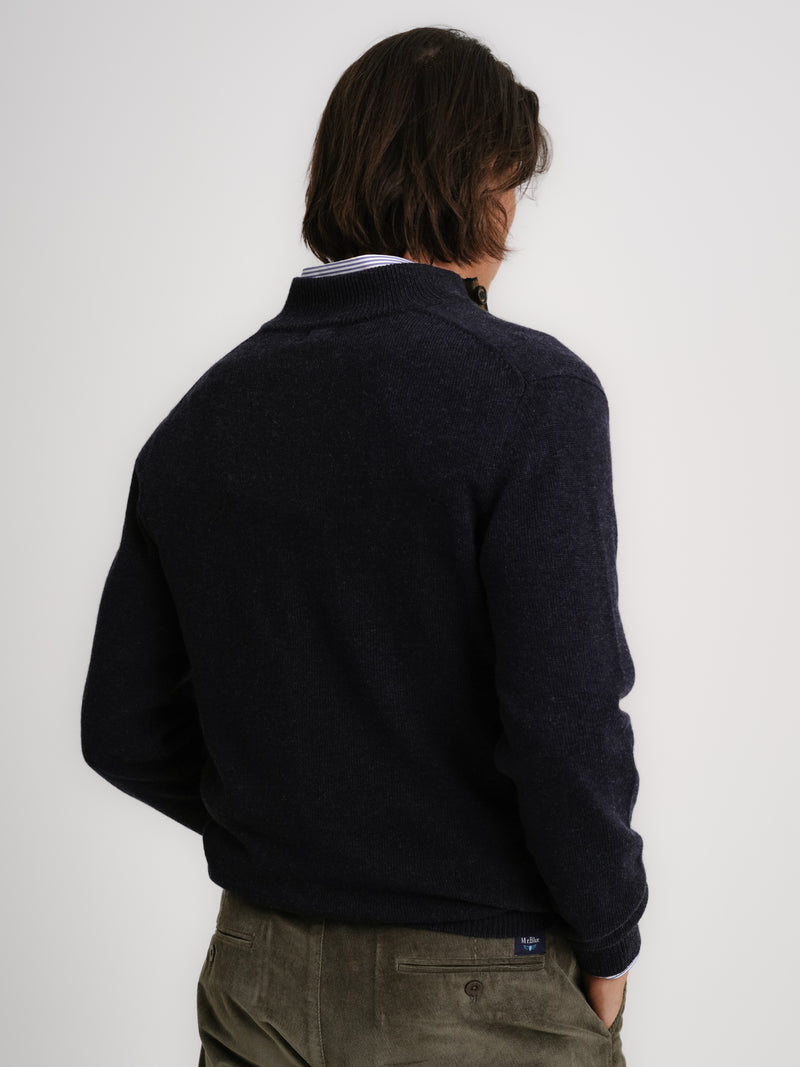 Pullover Thick Blue Wool