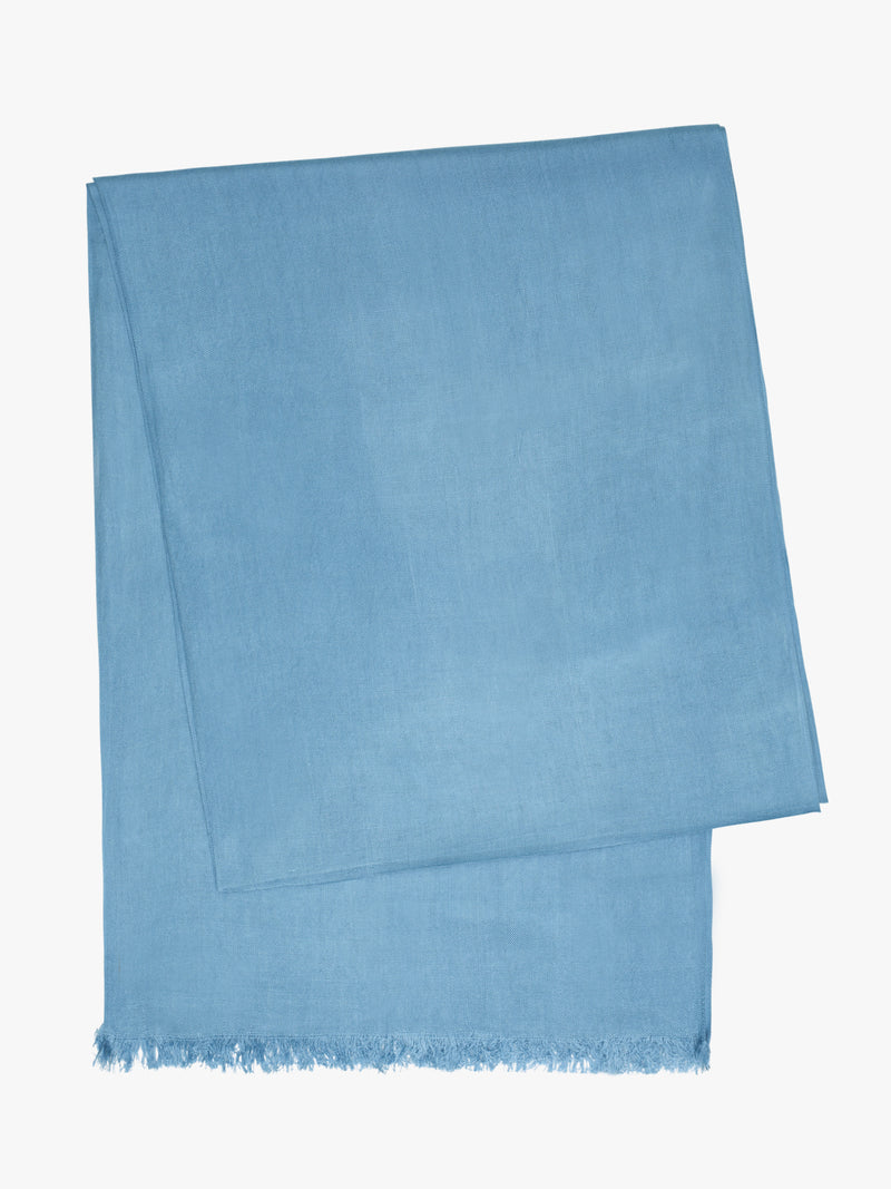 Light blue plain scarf