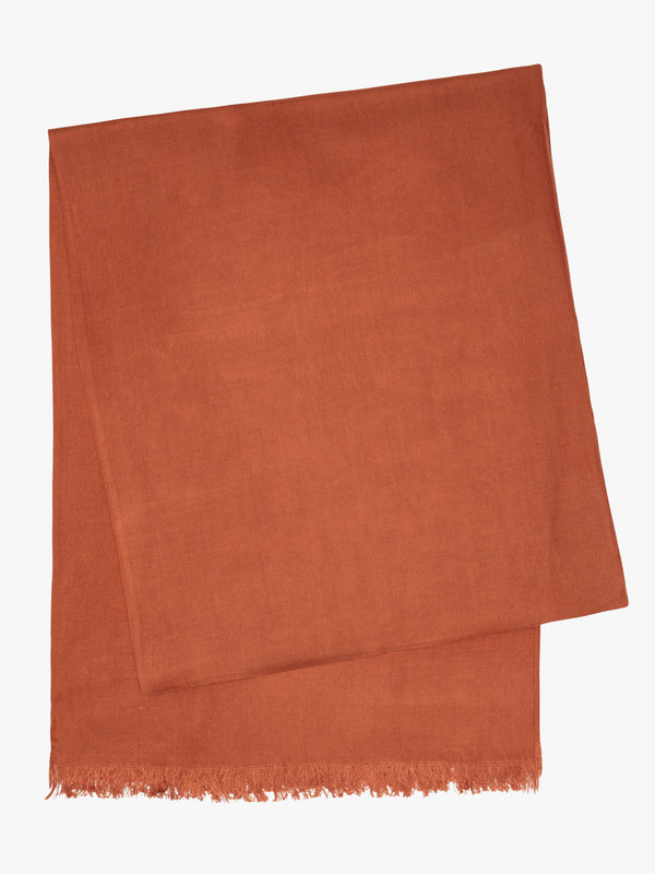 Orange plain scarf