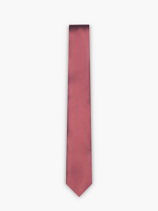 Dark red slim tie