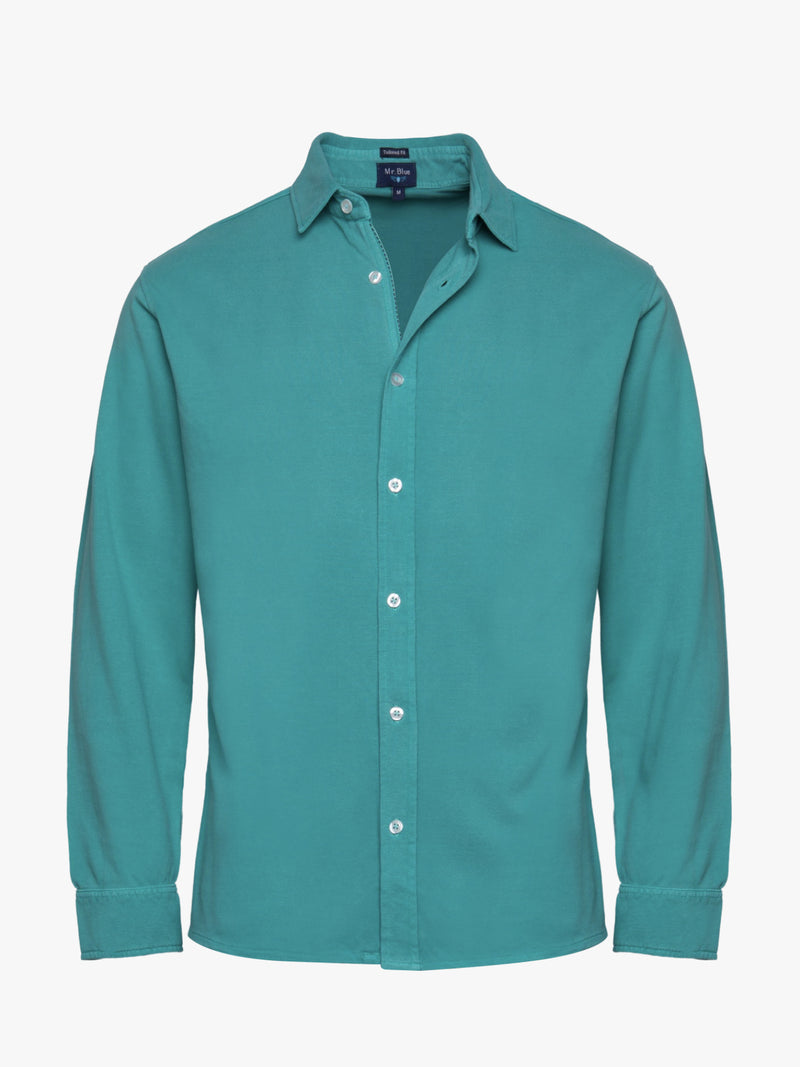 Green Textured Shirt