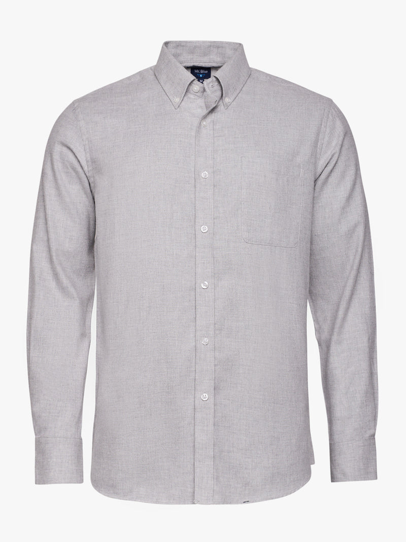 Grey Twill Regular Fit Shirt