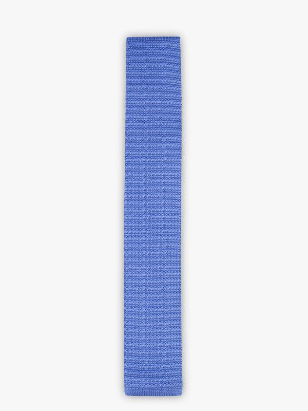 Medium-blue knit tie
