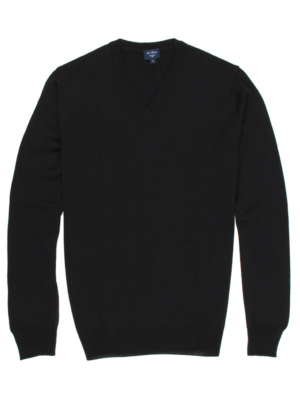 Pullover decote em V preto