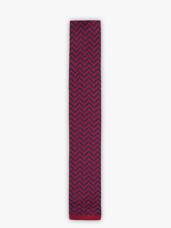 Dark Blue Fancy Knit Tie