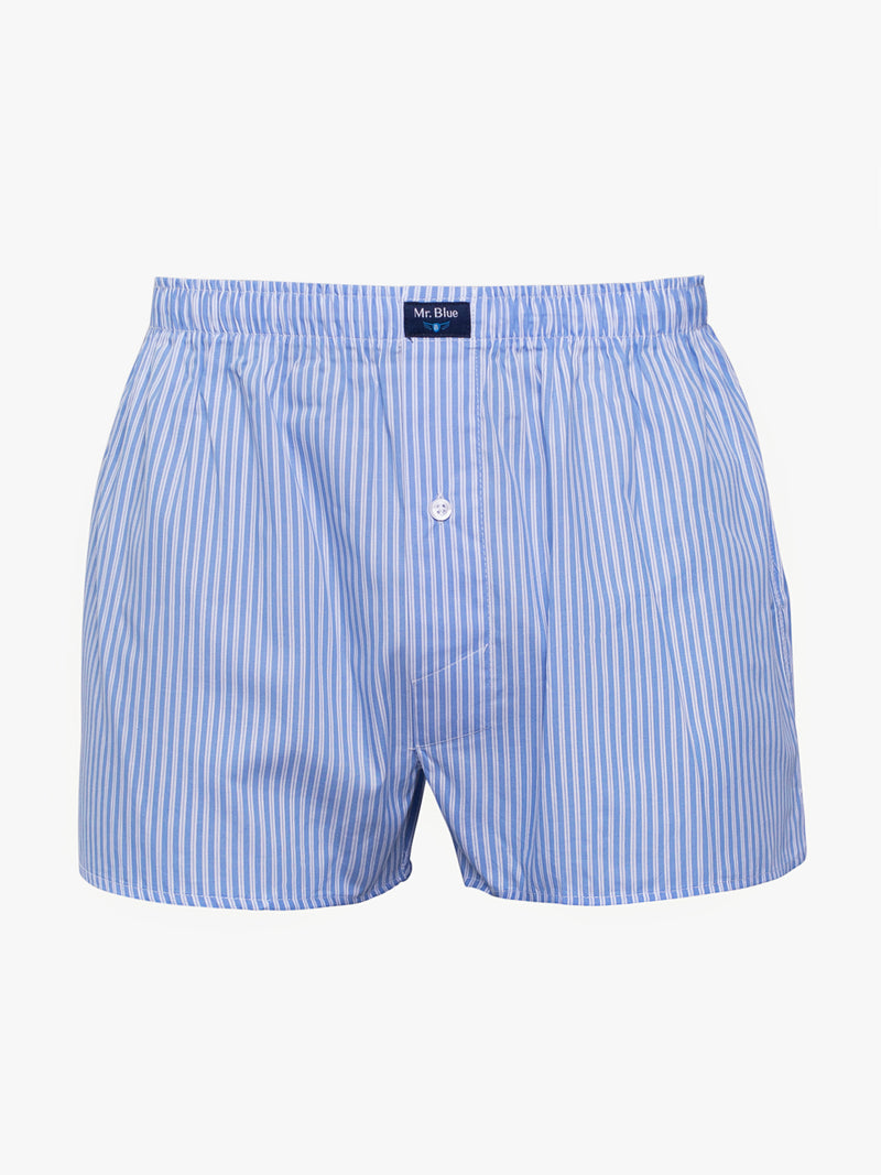 Classic blue and white striped boxers